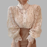 Tove | Long Sleeve Blouse with Lace and Details