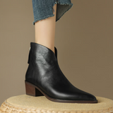 Ava | Elegant Leather Ankle Boots