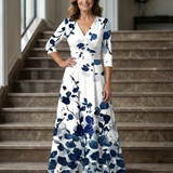 Celine | Midi Wrap Dress with Collar