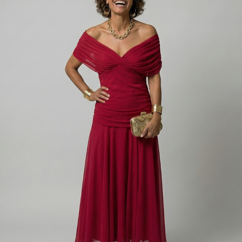Calen | Casual Off-Shoulder Midi Dress