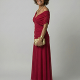Calen | Casual Midi Dress with Off-Shoulder Sleeves