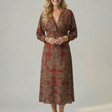 Moon | Natural Wrap Midi Dress