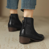 Ava | Elegant Leather Ankle Boots