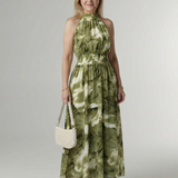 Ruby | Midi Dress with Gathered Halter Neck