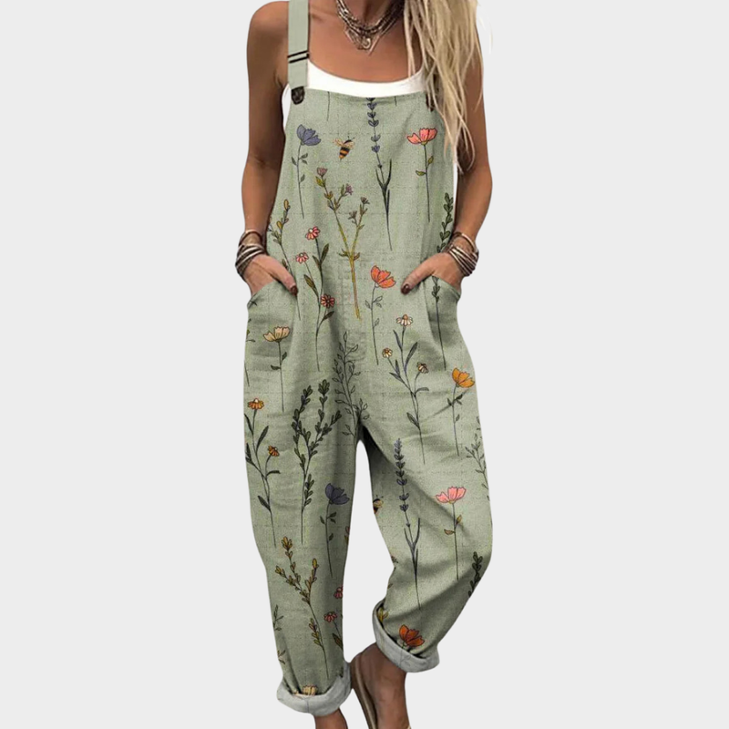 Printed Dungarees