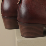Ava | Elegant Leather Ankle Boots