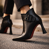Buckle | Ankle Boots with Heel & Oversized