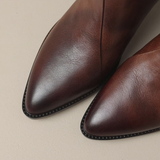 Ava | Elegant Leather Ankle Boots