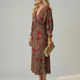 Moon | Natural Wrap Midi Dress