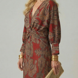 Moon | Natural Midi Wrap Dress