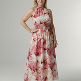 Charlotte | Gathered Halter Midi Dress