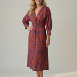 Moon | Natural Midi Wrap Dress