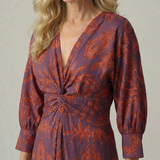 Moon | Natural Midi Wrap Dress