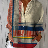 Catherine | Stripe Patchwork Blouse