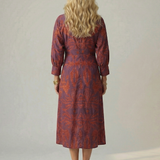 Moon | Natural Midi Wrap Dress