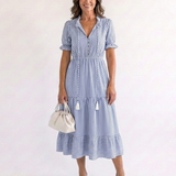 Dakato | Midi Dress with Short Sleeves