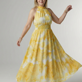 Charlotte | Gathered Halter Midi Dress