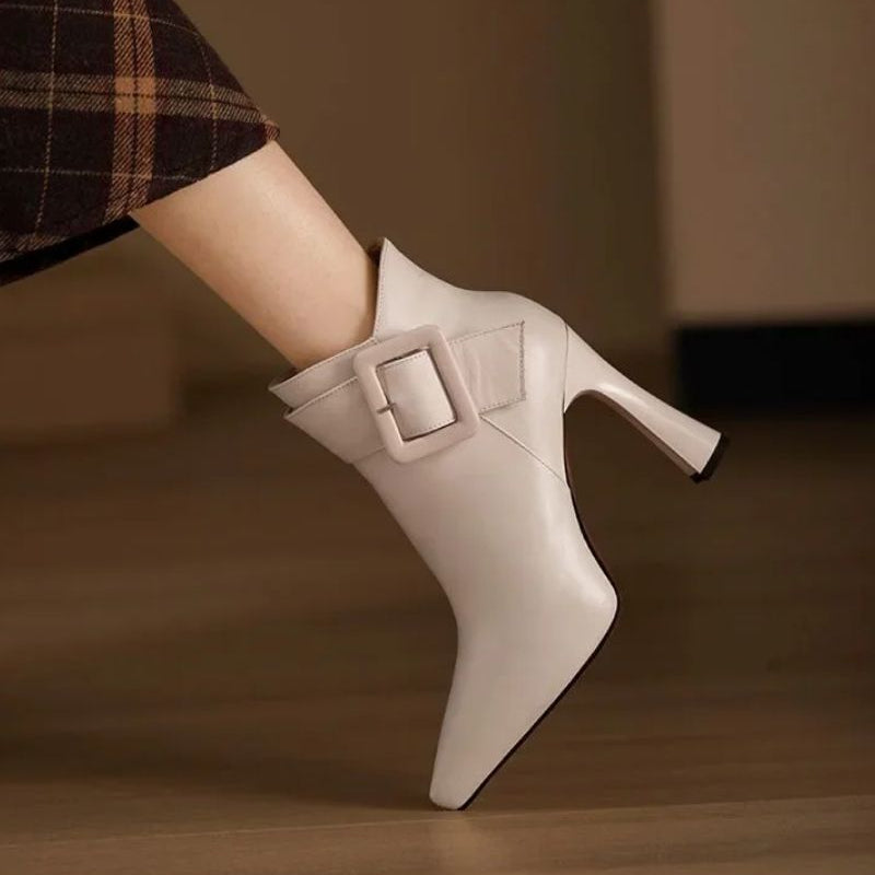Buckle | Ankle Boots with Heel & Oversized
