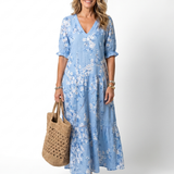 Poms | Midi Floral Dress with