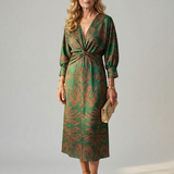 Moon | Natural Wrap Midi Dress
