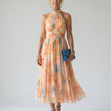 Elin | Soft Halter Neck Midi Dress