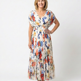 Savannah | Pleated Floral Midi Dress