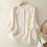 Mila | Embroidered Cotton Top