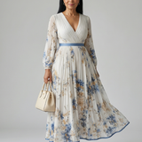 Rielle | Wrap Pleated Midi Dress