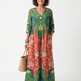 Amelie | Midi Floral Dress with Gathered