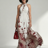 Orlune | White Pleated Maxi Dress