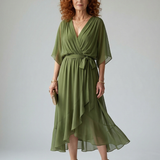 Elric | Draped Midi Dress