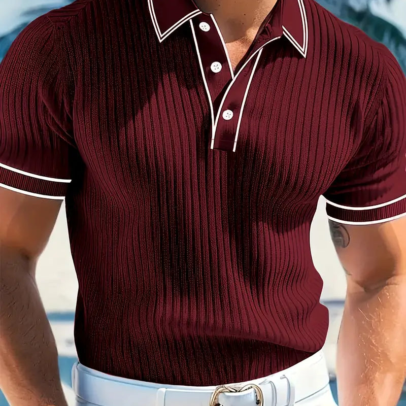 Hugo | Custom Structured Polo Mediterranean Elegance Top