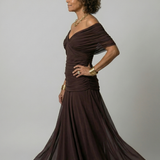 Calen | Casual Midi Dress with Off-Shoulder Sleeves