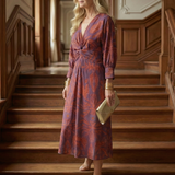 Moon | Natural Midi Wrap Dress