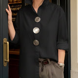 Sophie | Elegant Blouse with Large Buttons