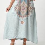 Claire | Embroidered Midi Dress with Pockets