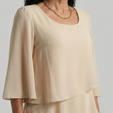 Della | Bell-Sleeve Knee-Length Dress