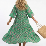 Camille | Midi Floral Ruffled Dress