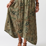 Monique | Buttoned Embroidered Midi Dress