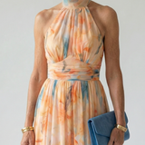 Elin | Soft Halter Neck Midi Dress