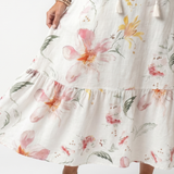 Pauline | Midi Floral Ruffled Dress