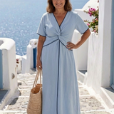 Eirene | Short-Sleeve Midi Dress