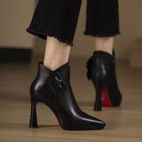Buckle | Ankle Boots with Heel & Oversized