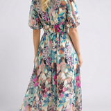 Waist | Short Sleeve Midi Dress with