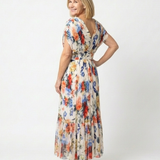 Savannah | Pleated Floral Midi Dress
