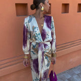 Lea | Satin Wrap Dress