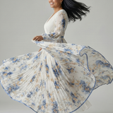 Rielle | Wrap Pleated Midi Dress