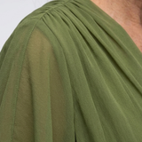 Elysia | Draped Midi Dress with Neckline