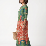 Amelie | Midi Floral Dress with Gathered