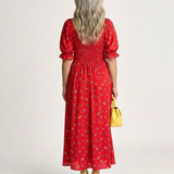 Delphine | Puff Sleeve Midi Dress